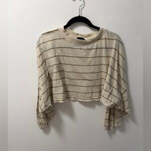 Urban Outfitters Long Sleeve Striped Crop Top